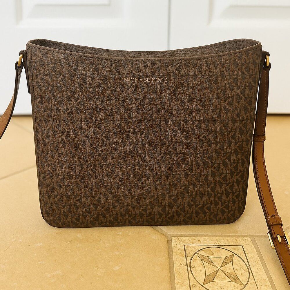 Michael Kors Signature Brown Crossbody Bag